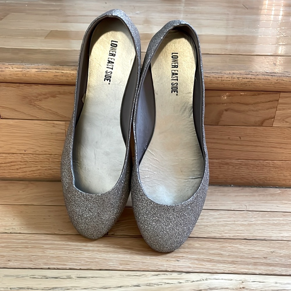 Golden Sparkly Flats Size 11W